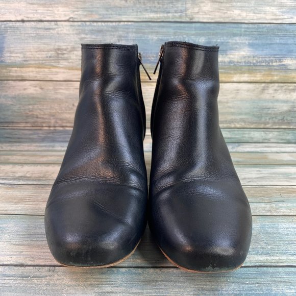 Madewell Lucien Black Leather Ankle Boots - Picture 3 of 13